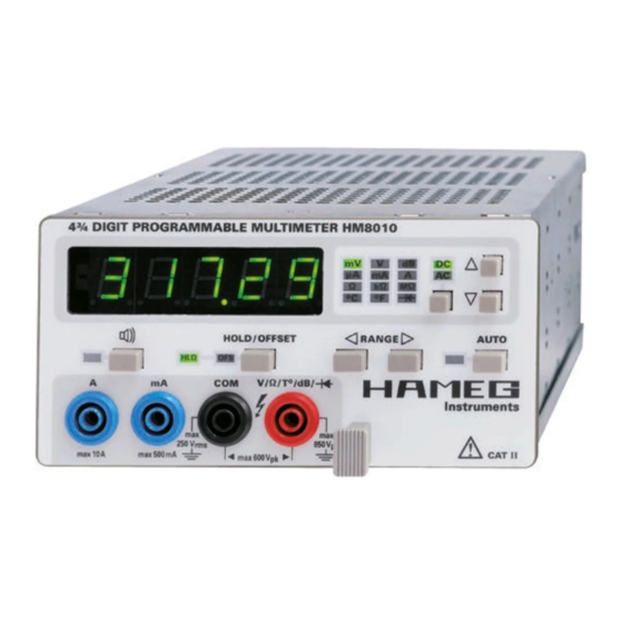 Hameg HM8010 Manual