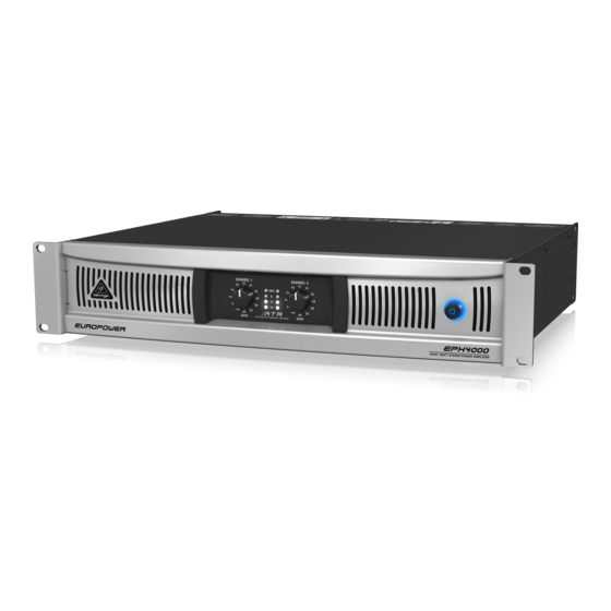 Behringer Europower EPX4000 Manuals