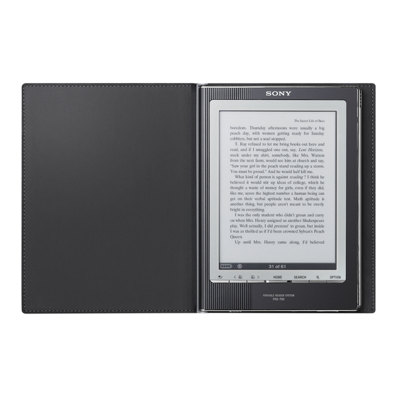 Sony PRS-700 Quick Start Manual
