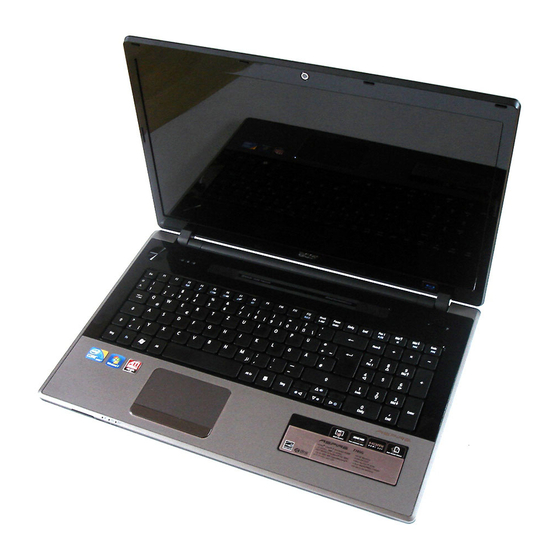 Acer Aspire 7745 Series Quick Manual