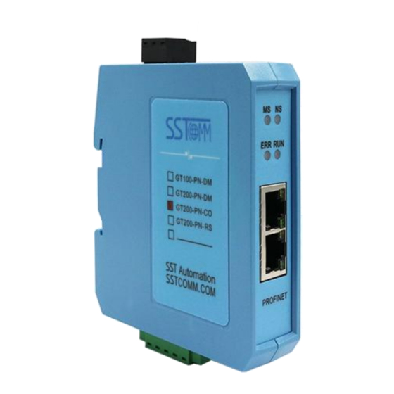 SST Automation GT200-PN-CO Manuals
