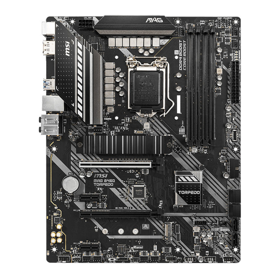 MSI MAG B460 TORPEDO Quick Start Manual