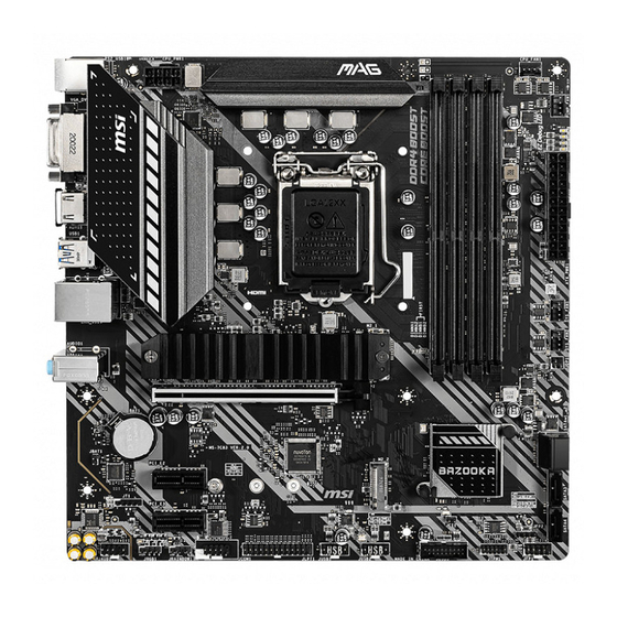 MSI BAZOOKA B460M Quick Start Manual