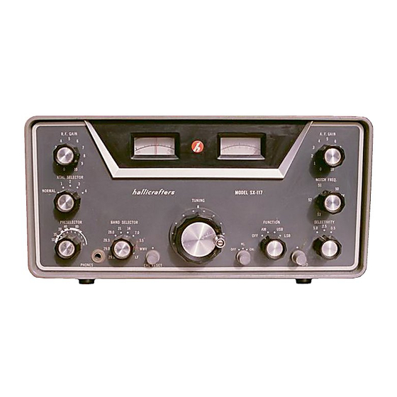 Hallicrafters SX-117 Operating And Service Instructions