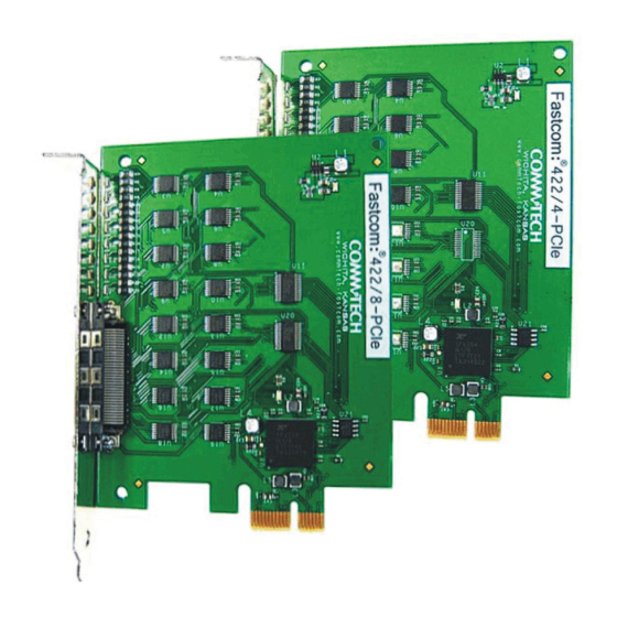 CommTech Fastcom 422/4-PCIe Reference Manual