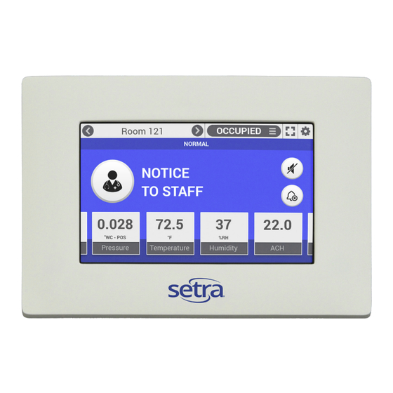 Setra Systems Flex Installation And Operation Manual