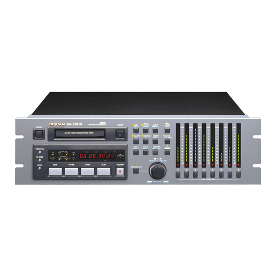 Tascam DA-78HR Technical Documentation