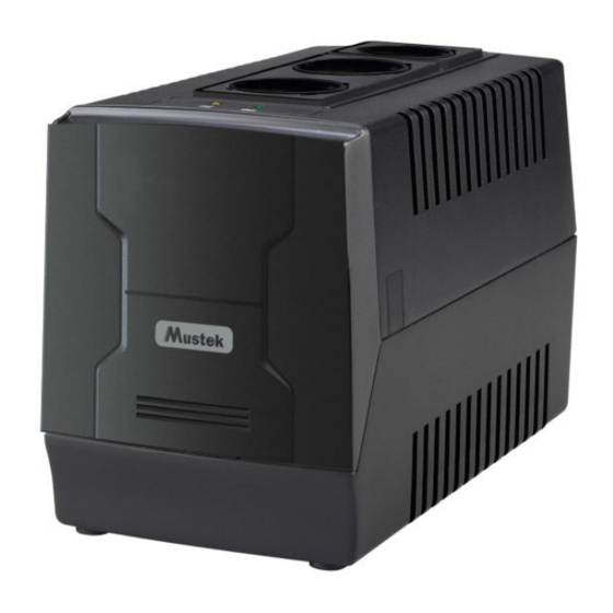 Mustek PM 1000 AVR Schuko User Manual