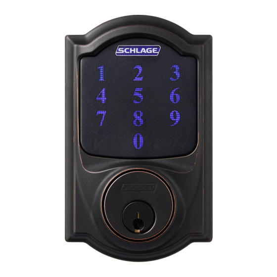 SCHLAGE TOUCHSCREEN DEADBOLT WITH ALARM USER MANUAL Pdf Download ...