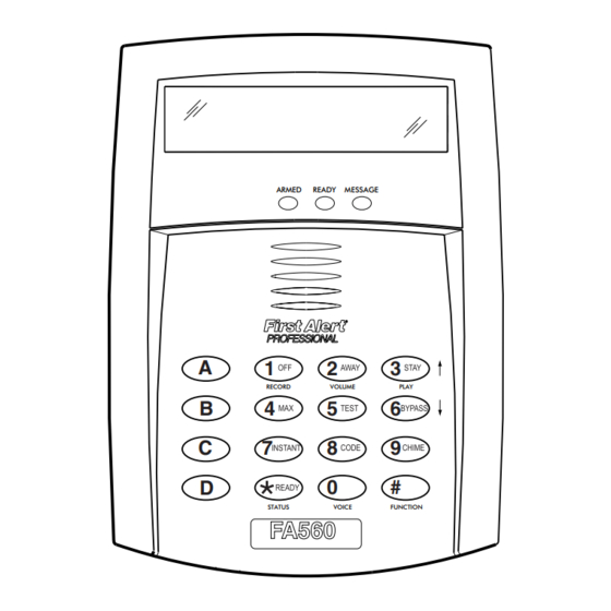 First Alert FA560VKP Installation And Setup Manual