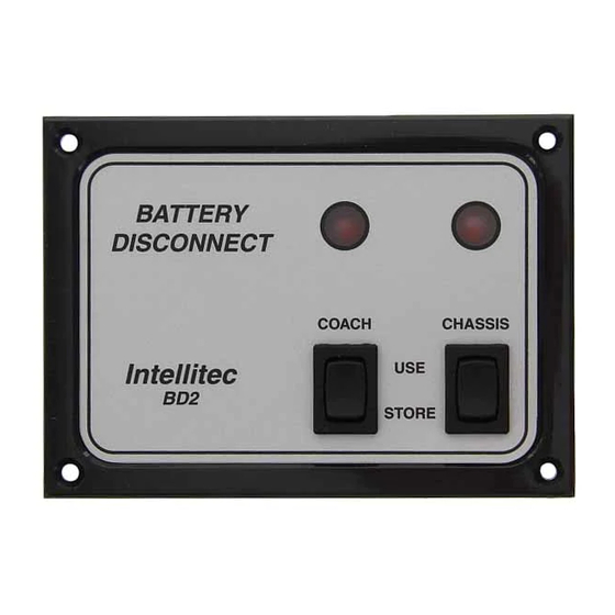 Intellitec Battery Disconnect BD0 Installation Manual