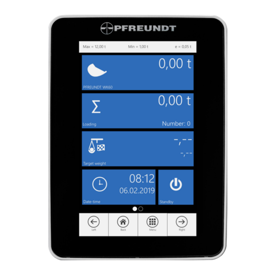 PFREUNDT WK60 Series Operating Manual