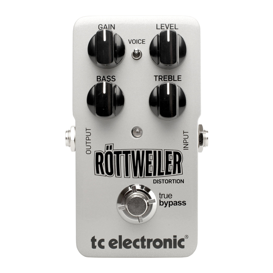 TC Electronic ROTTWEILER Manuals