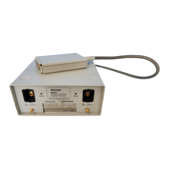 Tektronix 80A03 Instruction Manual