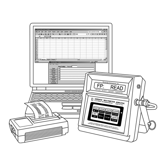 Shortridge Instruments AIRDATA ADM-870C Manuals