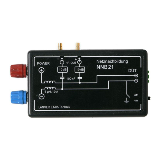 LANGER EMV-Technik NNB 21 User Manual