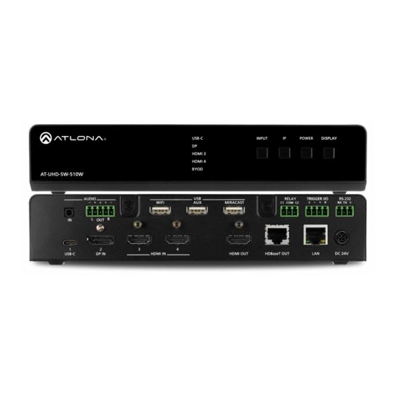 Panduit Atlona AT-UHD-SW-510W Manual