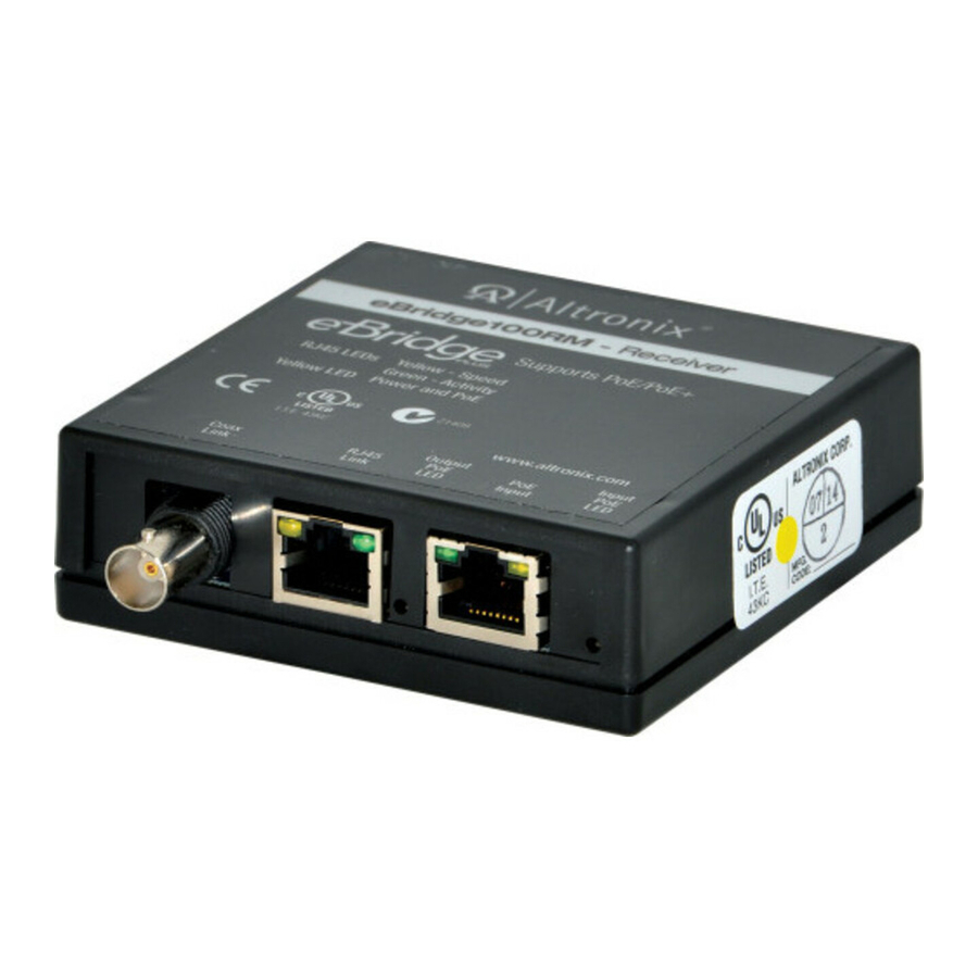 Altronix eBridge100RM Installation Manual