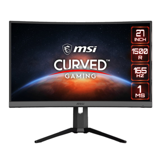 MSI Optix MAG272CQP Manual