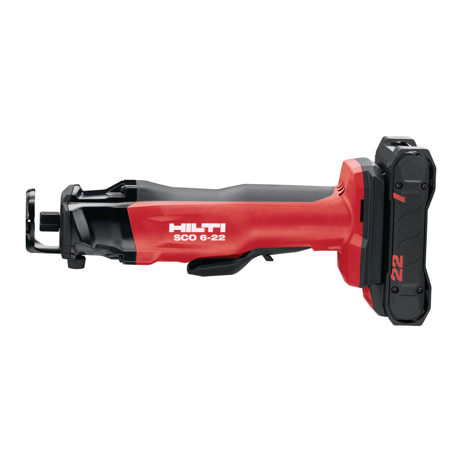 HILTI Nuron SCO 6-22 - Cut-Out Tool Manual