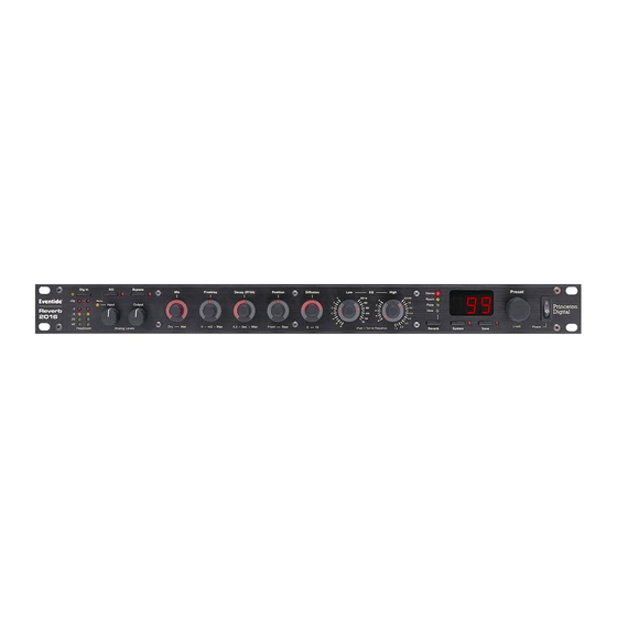 Eventide Reverb 2016 Specifications