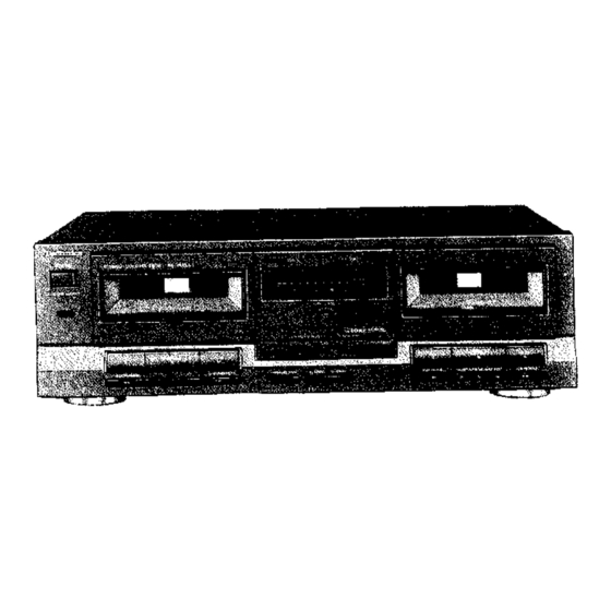Technics RS-TR252 Operating Instructions Manual