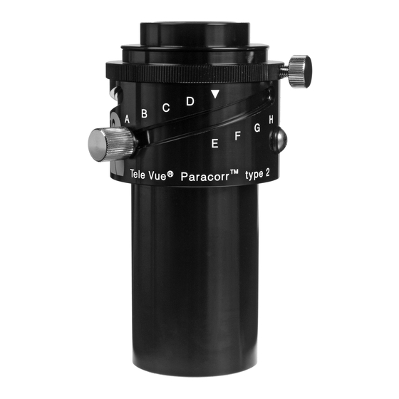TeleVue PARACORR Instructions