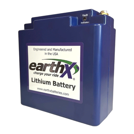 EarthX ETX900-TSO Lithium Battery Manuals