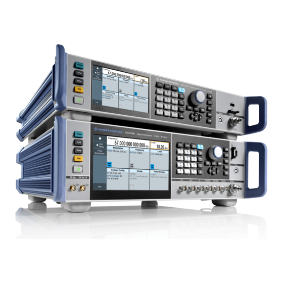 Rohde & Schwarz R&S SMA100B Getting Started