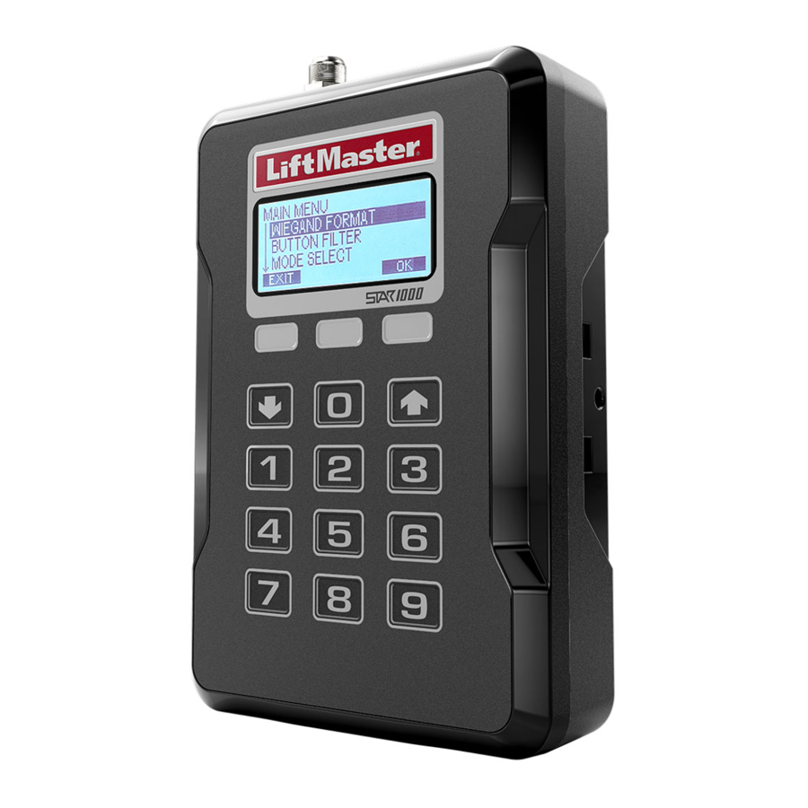 LiftMaster STAR1000 - Commercial Access Control Receiver Manual