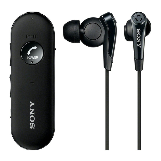 Sony MDR-EX31BN User Manual