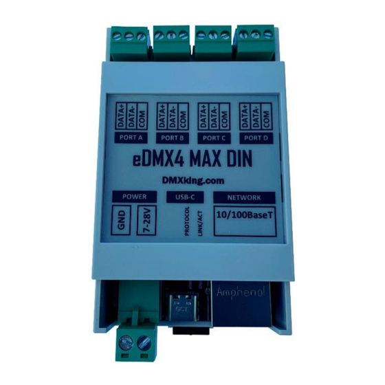 DMXking.com eDMX4 MAX DIN User Manual