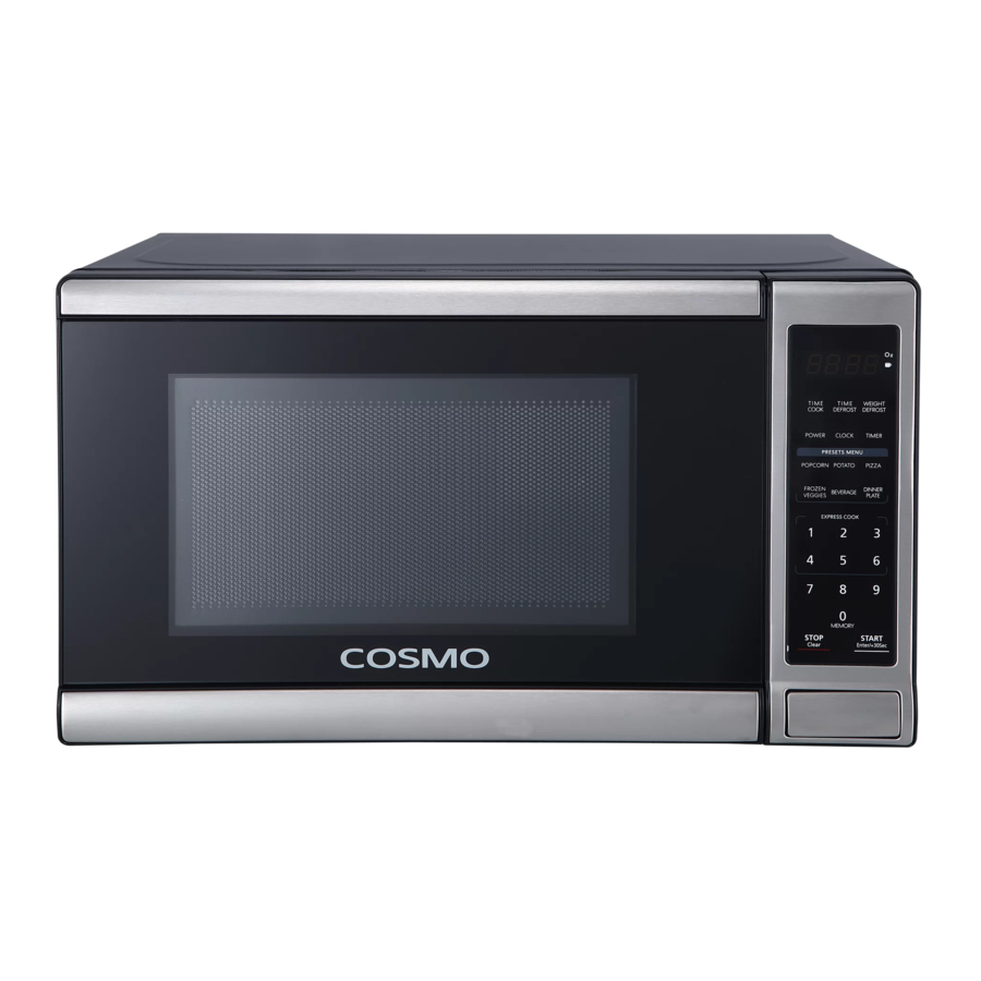 Cosmo COS-07CTMSSB - 0.7 CU FT. Countertop Microwave Manual