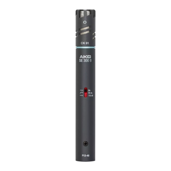 AKG C 391 B User Instructions