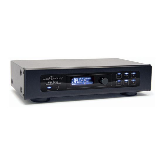 Audio Authority ADX-0808 Installation Manual