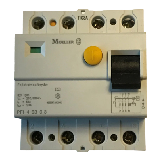 Moeller FI Installation Instructions