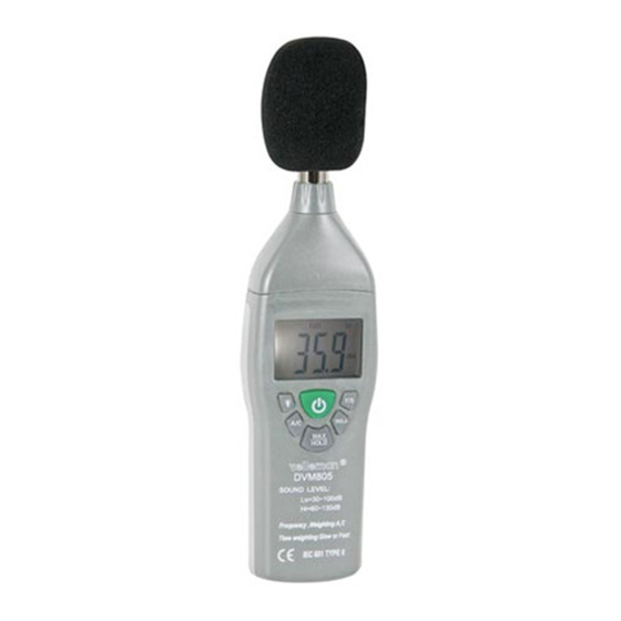 Velleman DVM805 Quick Start Manual