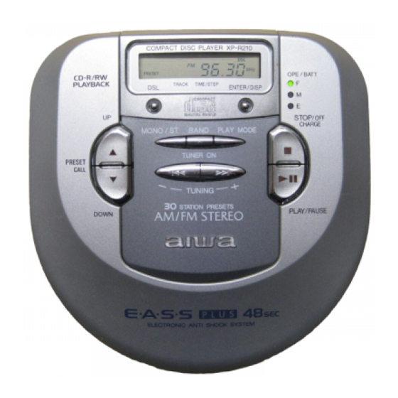 Aiwa XP-R210 AHK Service Manual