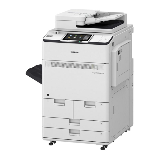 Canon imagePRESS Lite C265 Installation Manual