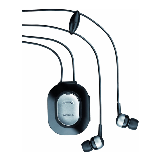 Nokia BH 103 - Headset - In-ear ear-bud User Manual
