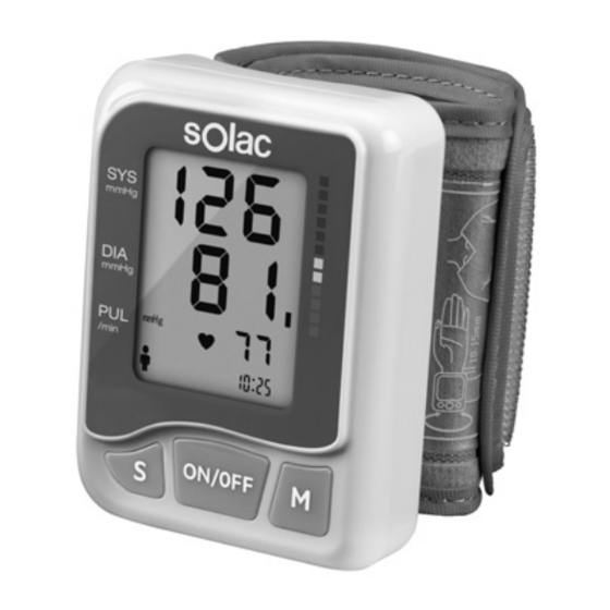 SOLAC Tensiotek Instructions For Use Manual