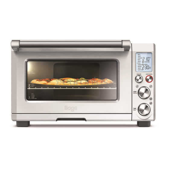Sage The Smart Oven Pro SOV820 Quick Manual