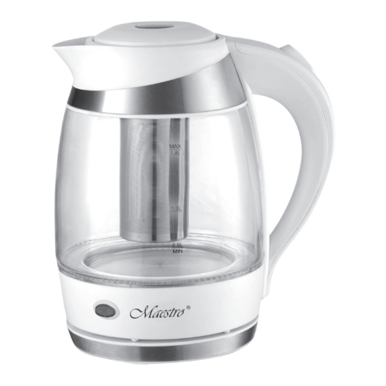 Maestro MR-065 Electric Kettle Manuals