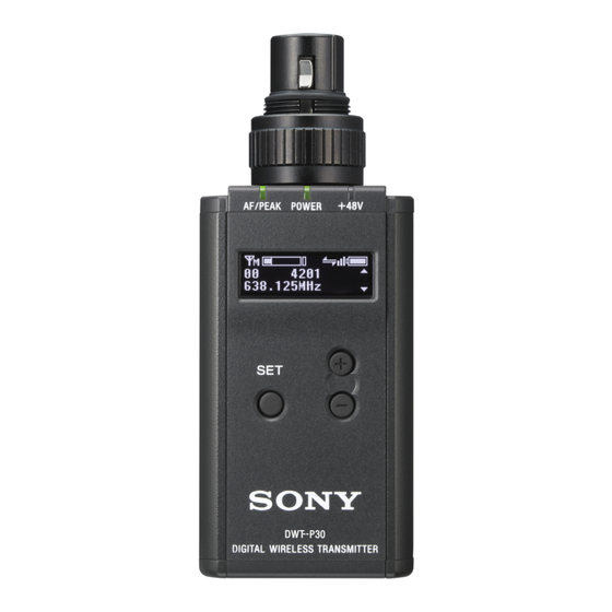 Sony DWT-P30 Manuals