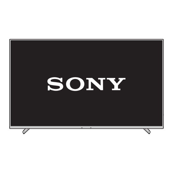 Sony BRAVIA XR-77A8xL Setup Manual