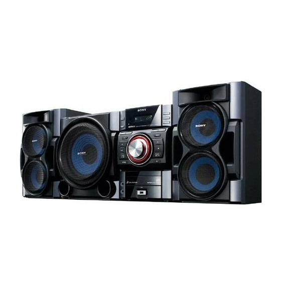 Sony MHCEC99i - 530 Watts DSGX Bass Mini Hi-Fi Shelf Audio System Manuals