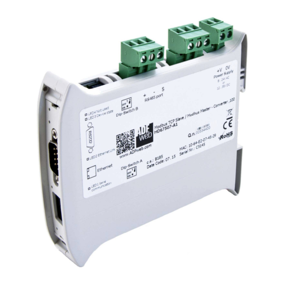 ADF Web HD67075-A1 Manuals