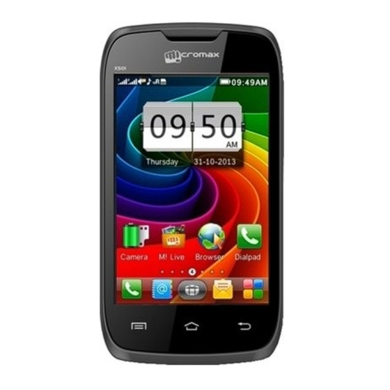 Micromax X501 User Manual