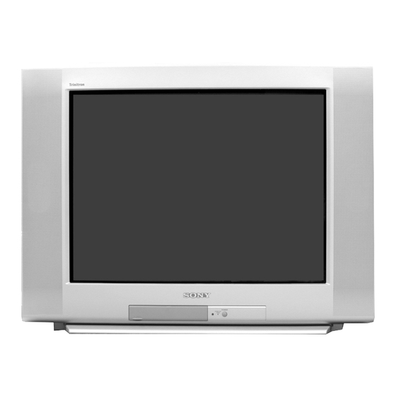 Sony TRINITRON KV-34FS100 CRT TV Manuals