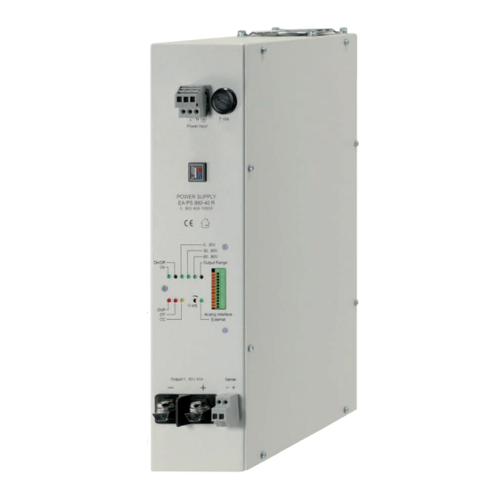 Elektro-Automatik EA-PS 800 R Series Instruction Manual